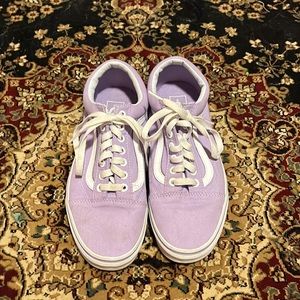 Cleaned lightly worn purple vans/ Size 9 women, Size 7.5 Mens